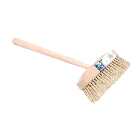 Mm produkty eurotool biała szczoteczka do zębów 15cm włosie drewniana rączka 25cm