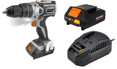 Batavia maxxpack 18v cordless hammer drill 2ah battery charger