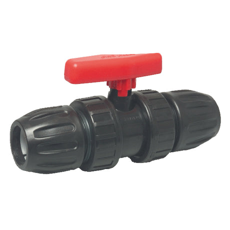 PP ball valve with compression fitting 20mmx20mm