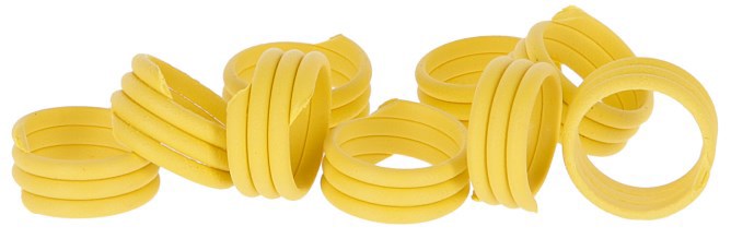 Chicken rings 16mm yellow 20 pieces