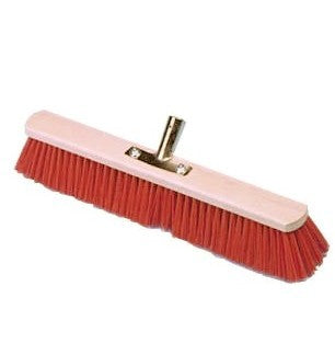 Products broom 80cm nylon red plus stick holder