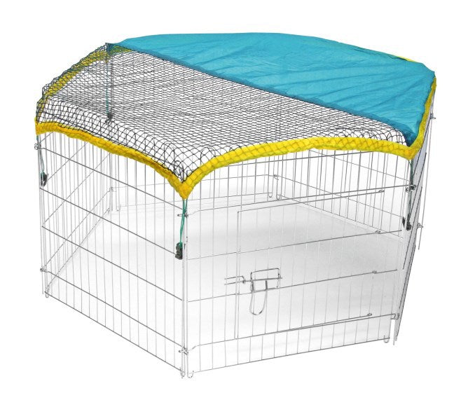 Rabbit run outdoor run 6 angular with protective net