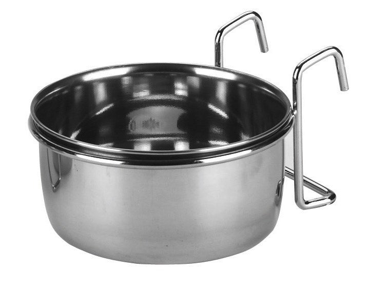 Stainless steel container 600 ml 12 cm with holder