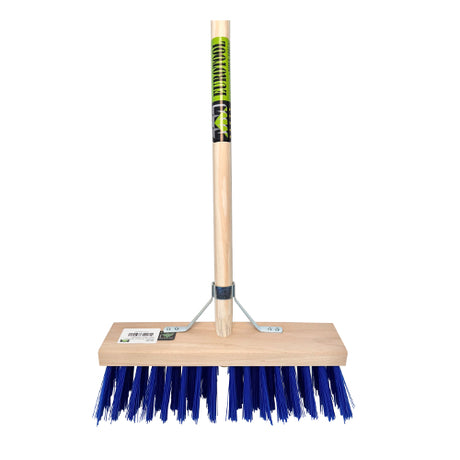 Mm eurotool products stable broom pvc blue 36cm fsc plus handle 150cm plus stick holder