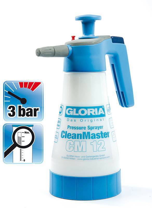 Gloria Handdrocksprayer Clean Master cm12 125 Liter
