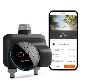 Gardena smart Dual Water Control Irrigation Computer (grey turquoise, 19034-20)
