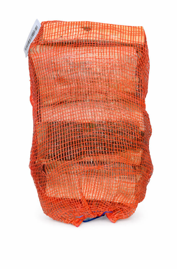 Naturally dried firewood products mm in mesh bag