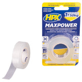 Hpx produkter dubbelhäftande tejp maxpower transparent 19mm x 2m