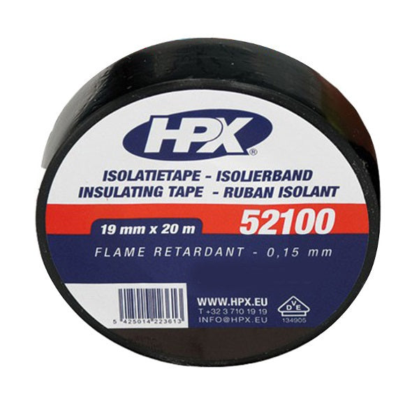 Hpx PVC Insulation Tape VDE | black | 19mm x 20m - ib1920 - 10 pieces - ib1920