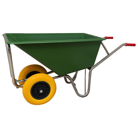 Mm producten kruiwagen 160liter poly verz onderstel ged 2 nml wiel
