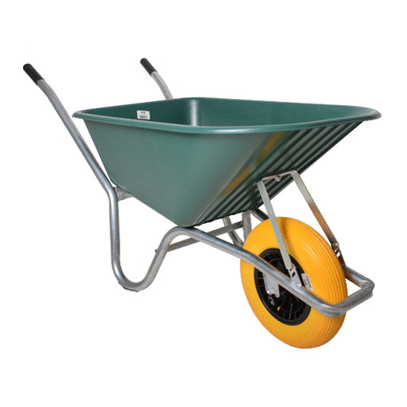 Mm producten kruiwagen 85l kunstst bak groen verz ond ged nml wiel