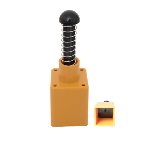 Presse-pot en plastique jaune 4x4cm