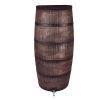 Roto products rain barrel slim wooden look brown plus tap 500l