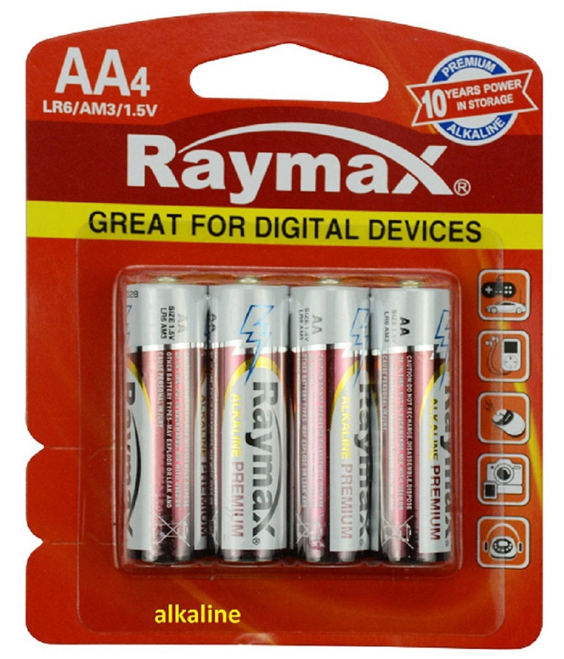 Raymax battery penlite alkaline lr6 aa x4 pcs