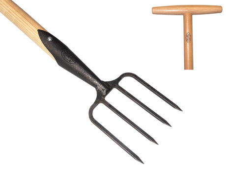 De wit producten grasmat herstelvork 4 tands essen steel 90cm dewit