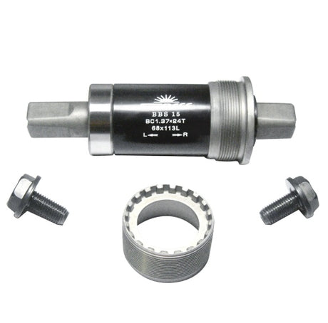 bottom bracket cotterless BSA 127 mm silver black