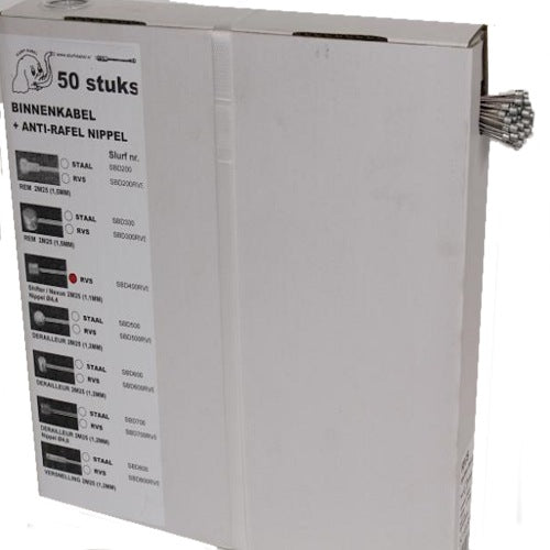 Trunk Cable interno de acero inoxidable Beracleur (50 piezas)