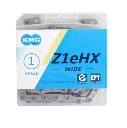 KMC szerokie zamek rowerowy EPT - Z1EHX, 112S, 9,2 mm, srebrny