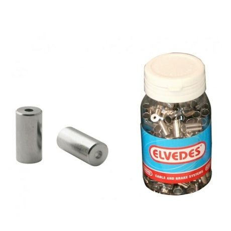 brass cable ferrules 5 mm silver 200 pieces