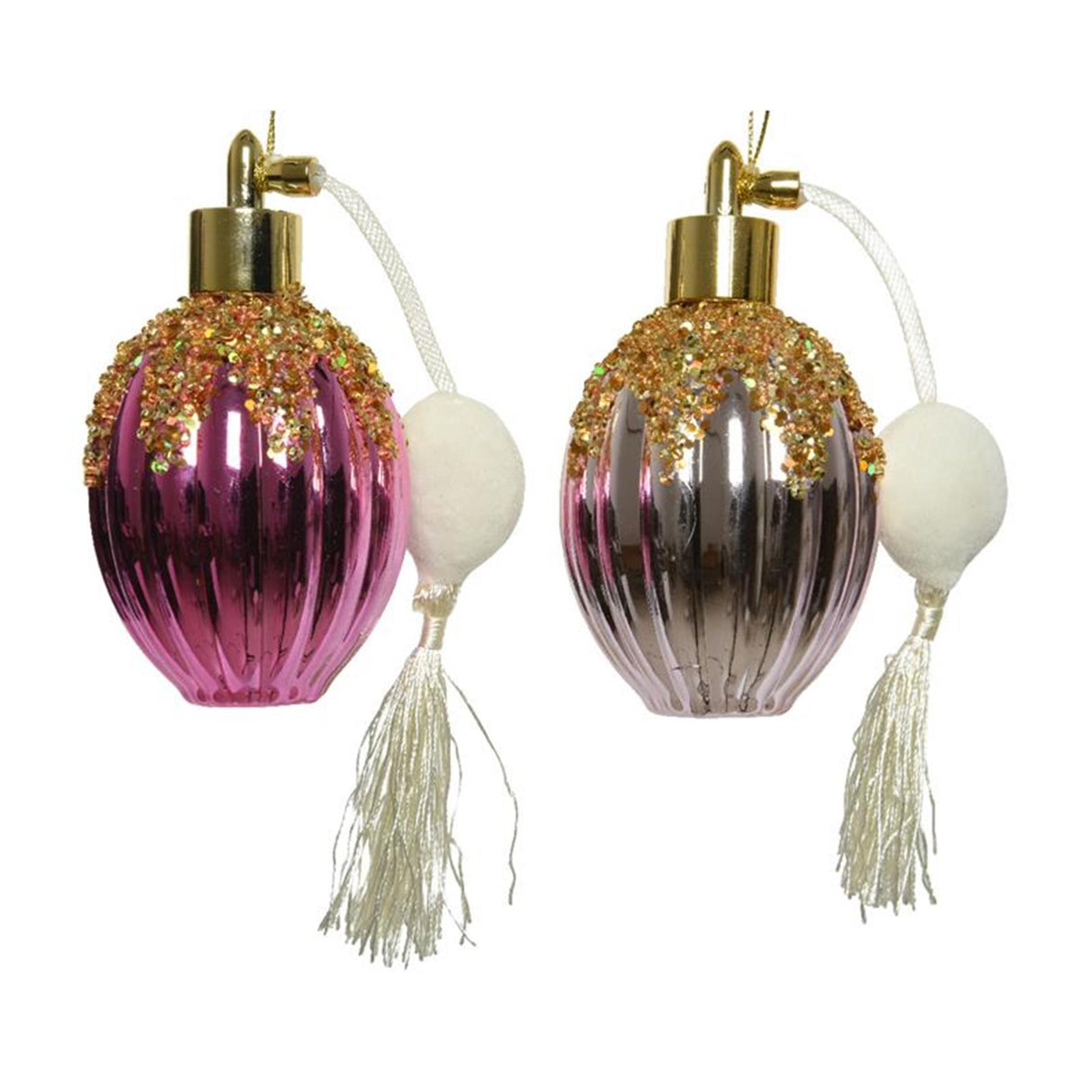 Decoris Christmas pendant perfume bottle plastic 12cm