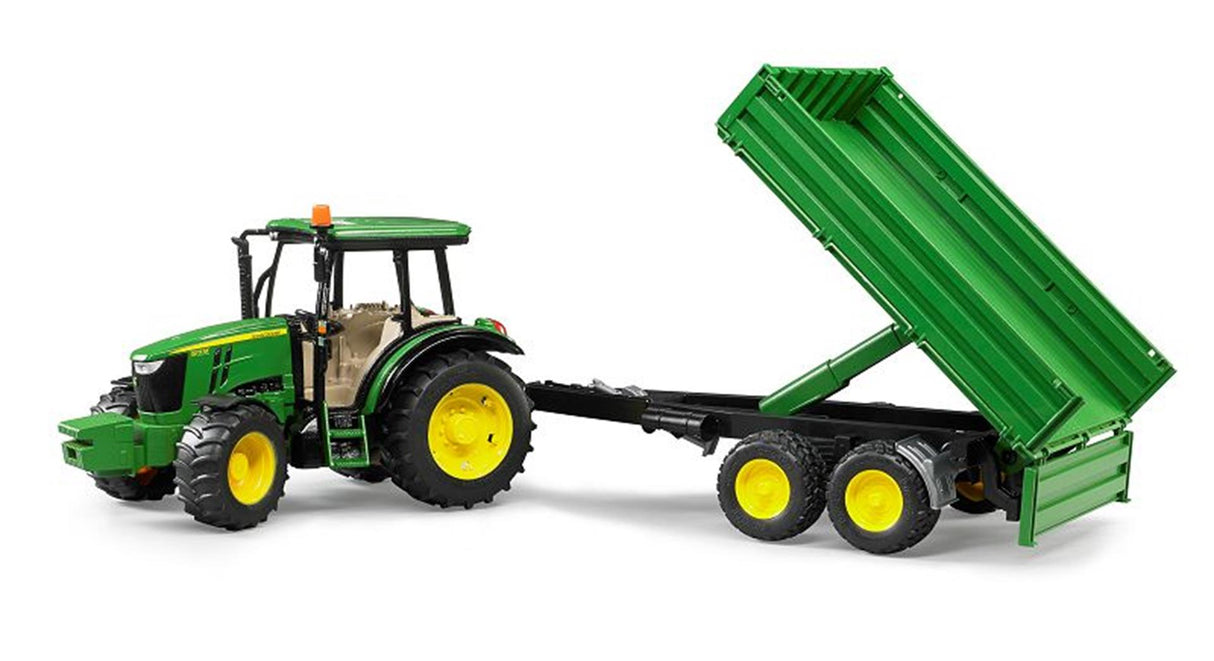 Bruder John Deere tractor 5115 m with trailer 1:16