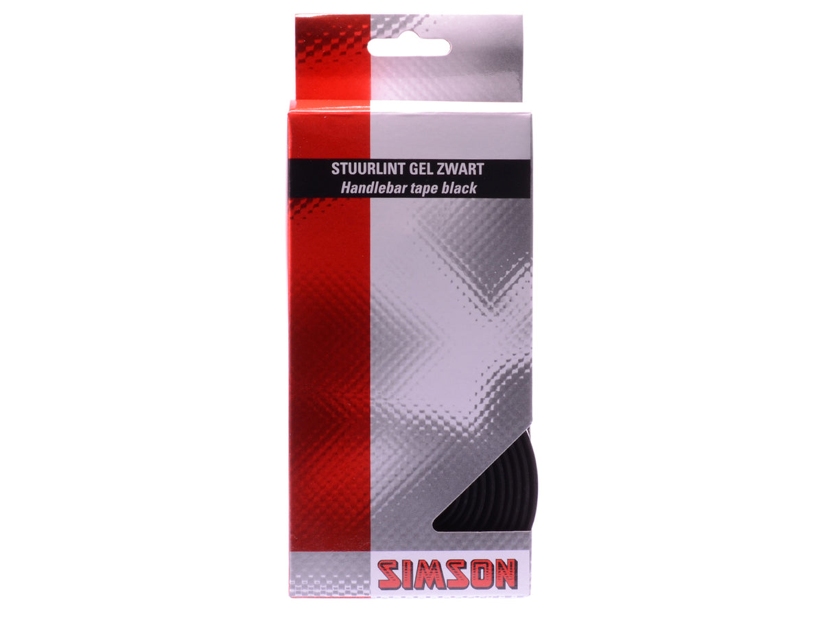 Simson Gel Stuurlint Zwart Schokabsorberend, Comfortabel 80cm Racefiets Zwart