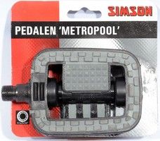 Simson Pedals estableció Metropol 9 de 16 pulgadas grises Negro