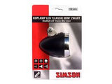 Simson front fork headlight Classic Mini Black incl. Bat. map