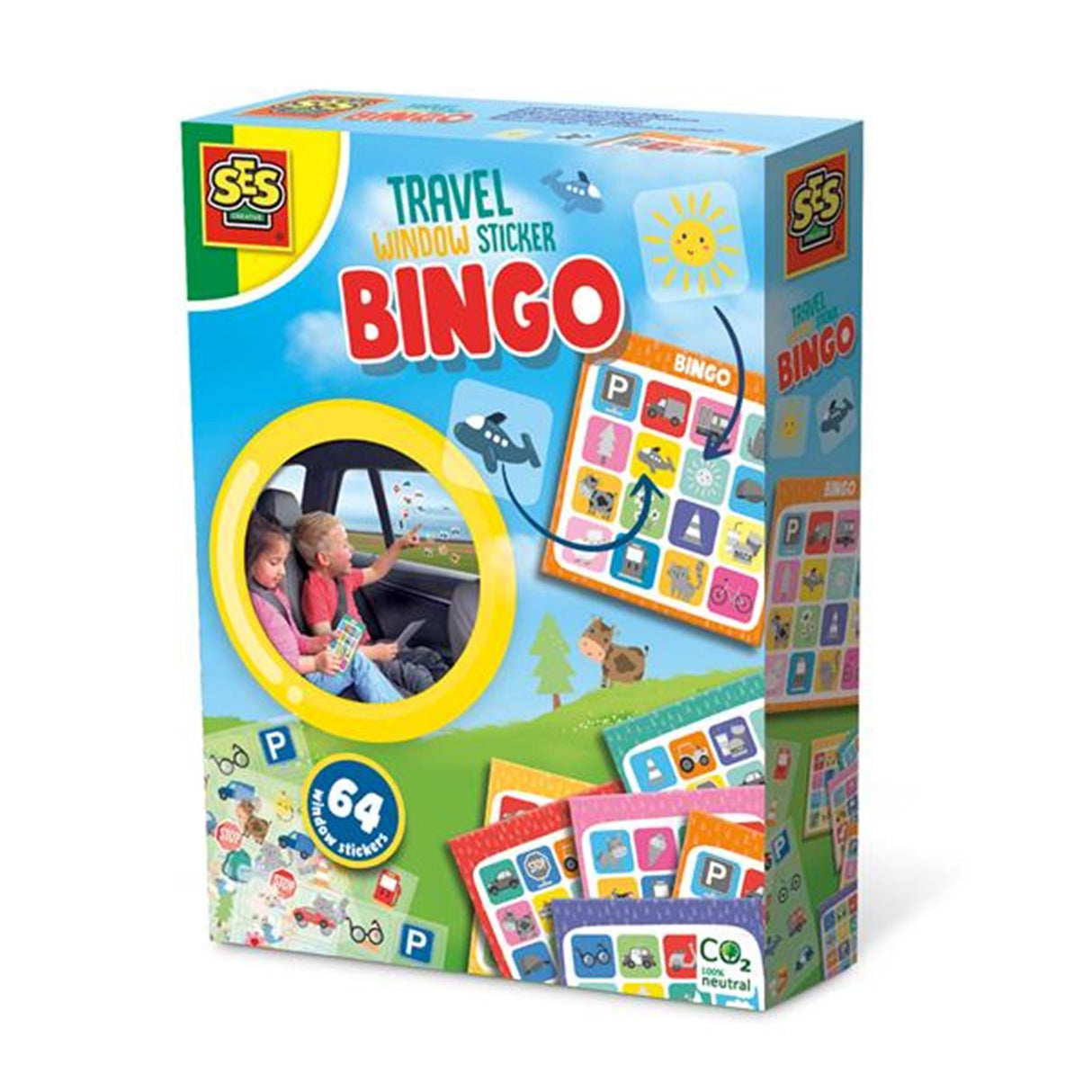 Ses travel game window sticker bingo