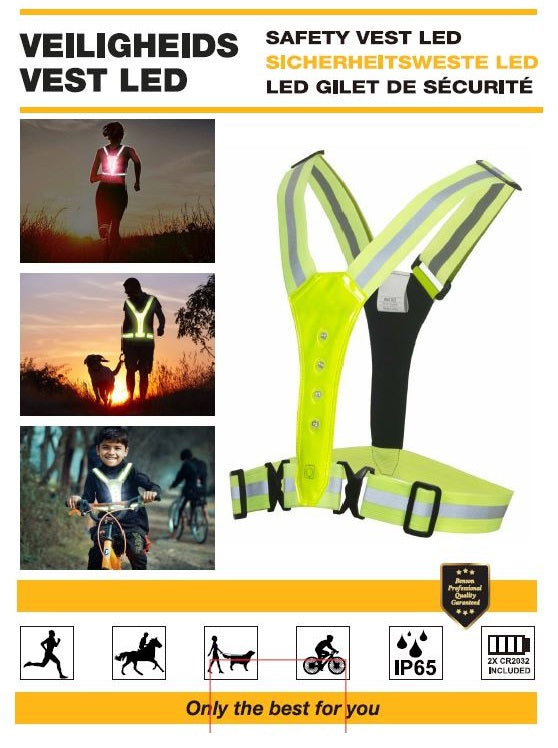 Enzo products gilet haute visibilité gilet de sécurité LED