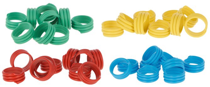 Chicken rings 16mm yellow 20 pieces
