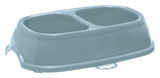 Artificial double food bowl 2x200 ml, sorted by color