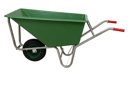 Mm producten kruiwagen 160liter poly verz onderstel ged 1 wiel 1