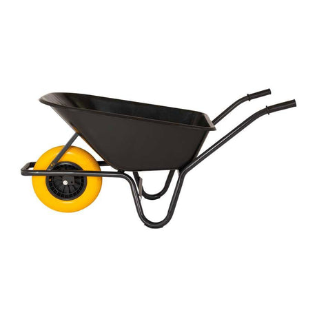 Mm producten kruiwagen 85l kunstst bak zwart gedemonteerd nml wiel 1