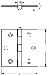 Axa hinge 76x76 galvanized