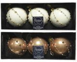 Decoris Weihnachtskugel-Set Glas 3-teilig Kamel 8cm