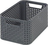 Curver style basket s rattan style anthracite 12.9x28.5x19.4cm