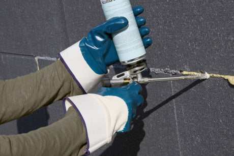 Keron glove blue NBR with hood