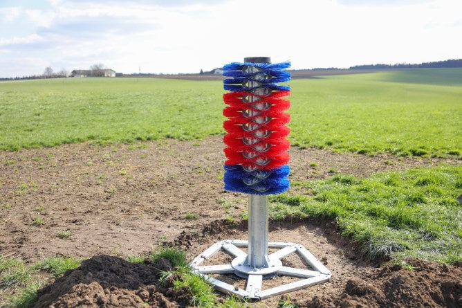 Ground anchor set for pole brush maxi