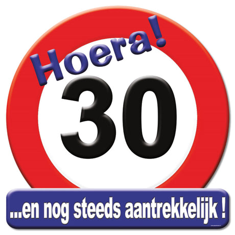 Paperdreams Kroun Schëld Verkéier Schëld - 30 Joer