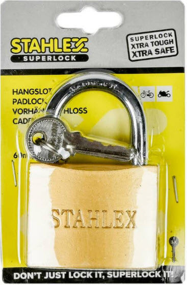 Producten hangslot superlock 60mm plus3sleutels
