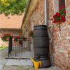 Roto products rain barrel slim wooden look brown plus tap 500l