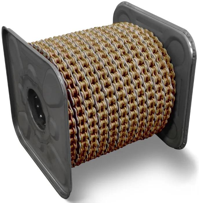 Rk chains 428 hsb 2400 c gold gray open spindle