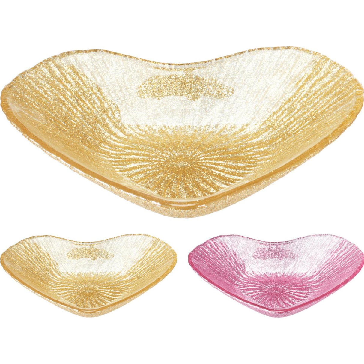 Home styling plate glass heart 16cm