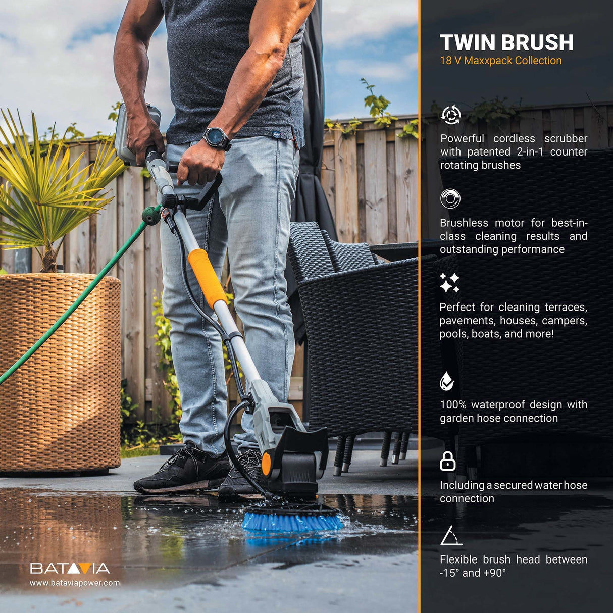 Batavia products 18v battery twin brush scrubber body