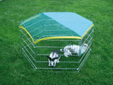 Rabbit run outdoor run 6 angular with protective net