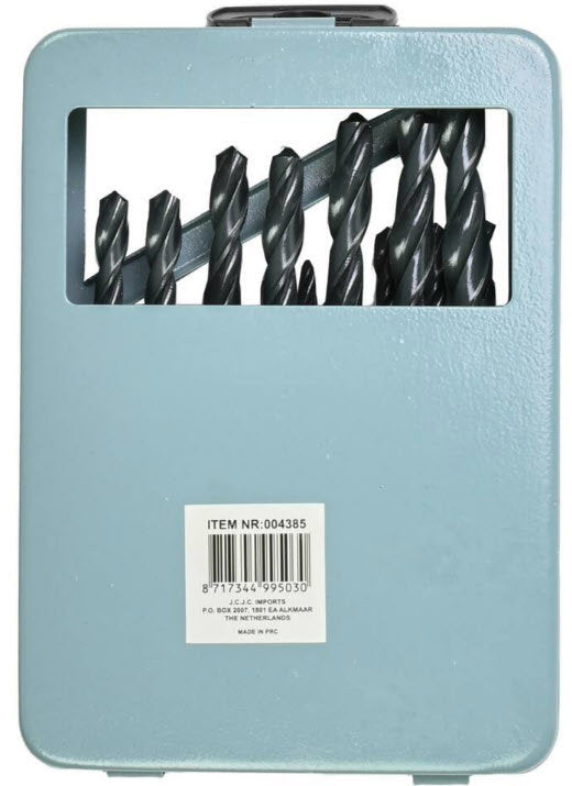 Drill set 19-piece HSS steel cassette