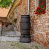 Roto products rain barrel slim wooden look brown plus tap 500l