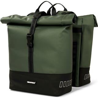 Urbanproof väska dubbel roll up recycle 38l grön