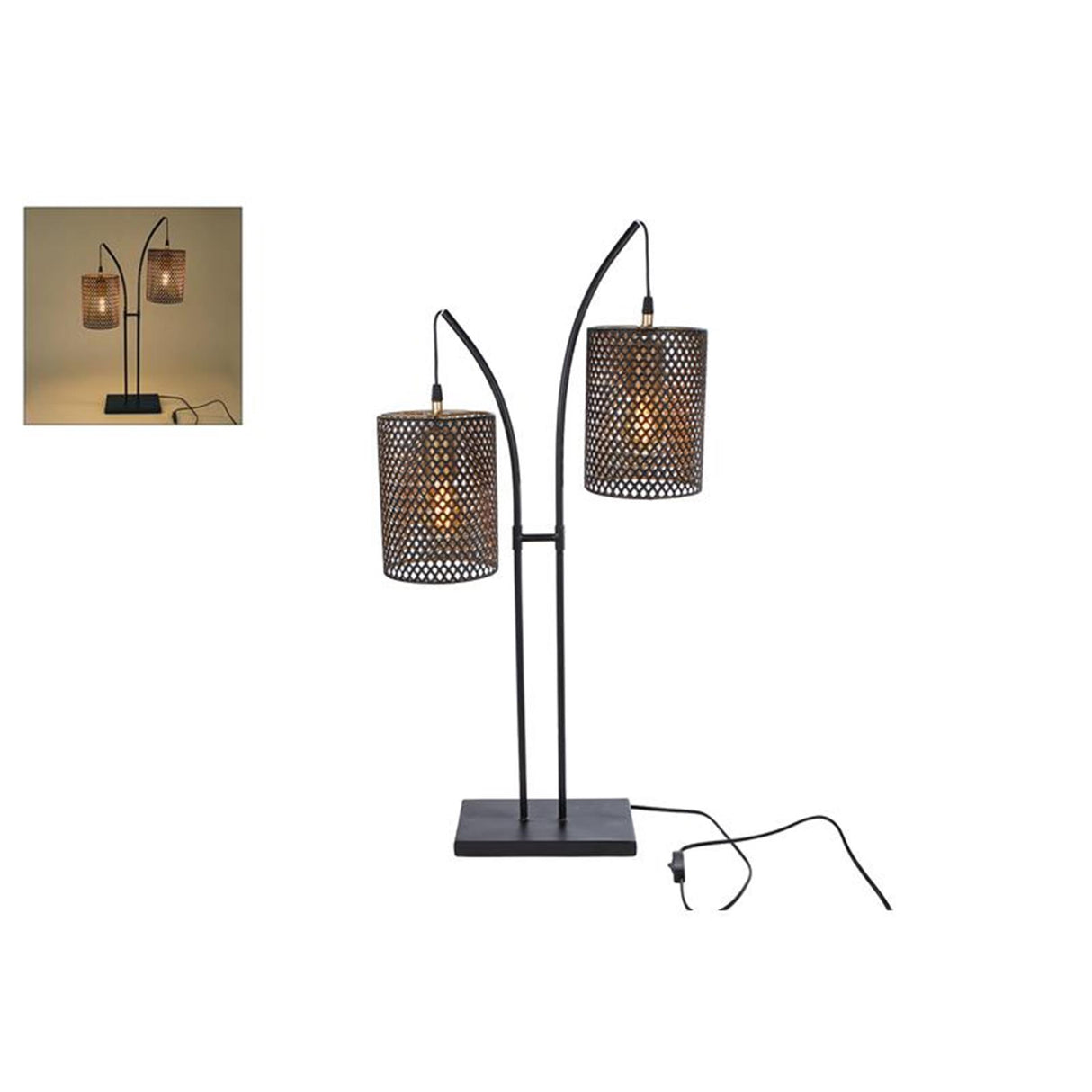 Cosydecor standing lamp Joop black 20x53x76cm